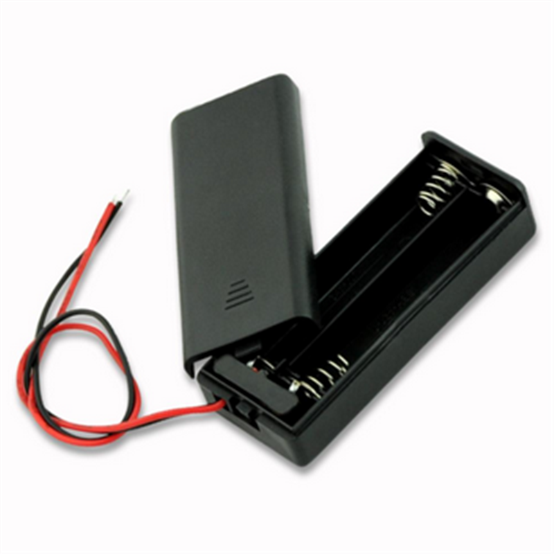 2aaa battery holder/battery holder aaa/ with Red&Black Wire Leads, Cover and Switch