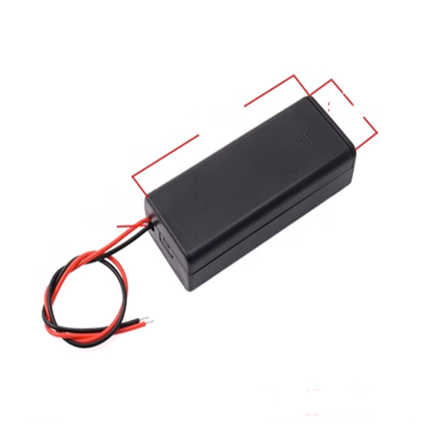 2aaa battery holder/battery holder aaa/ with Red&Black Wire Leads, Cover and Switch