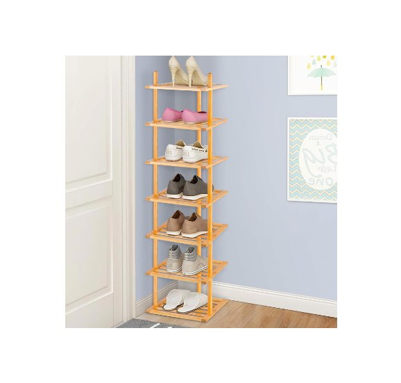 Closet Hallway, Small Space Stackable Bamboo Multifunctional racks shoe storage