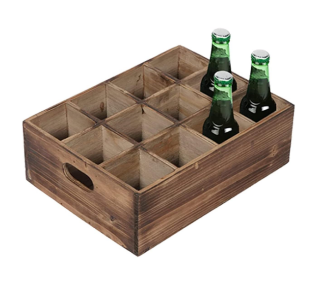 Farmhouse Wooden Crates for Display Crates for Decoration, Boxes with Carrying Handles, Small Rustic Wood Crates