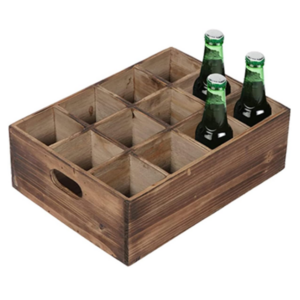 Farmhouse Wooden Crates for Display Crates for Decoration, Boxes with Carrying Handles, Small Rustic Wood Crates