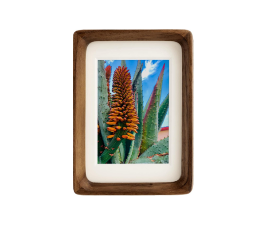 Natural Wood Photo Frames Inspired Tabletop Picture Frame with Mat, Vertical or Horizontal Display (Walnut, 3x4 matted to 2x3)