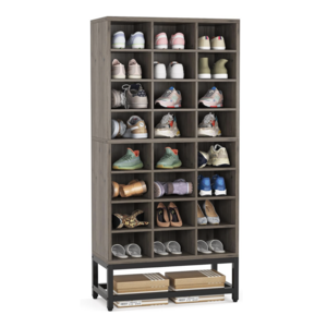 ZhongHuan 8-Tier Tall Shoe Rack Shelf Cubby Storage Cabinet