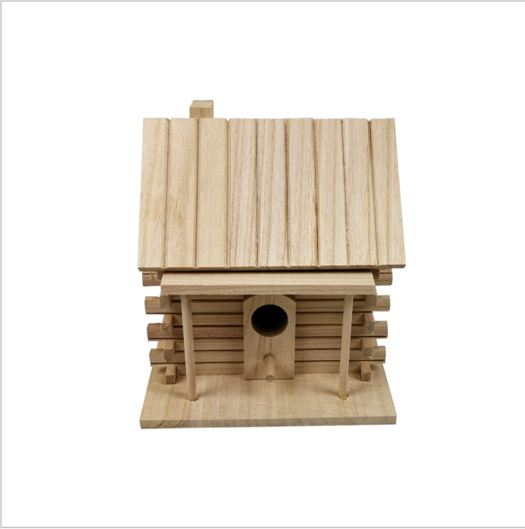 Factory direct cheap bird house Insect hotel fixed to the wall wooden outside hanging bird house