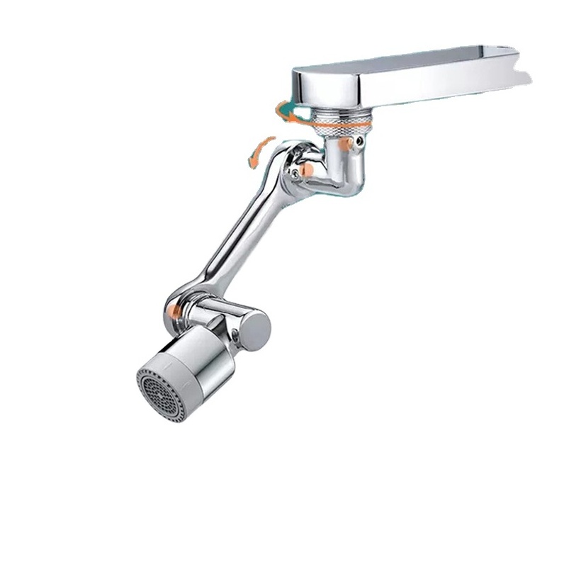 Hot Sell  Multi-Function Robotic Arm Universal Nozzle Splash-Proof Joint Universal   Bathroom Faucet Extender