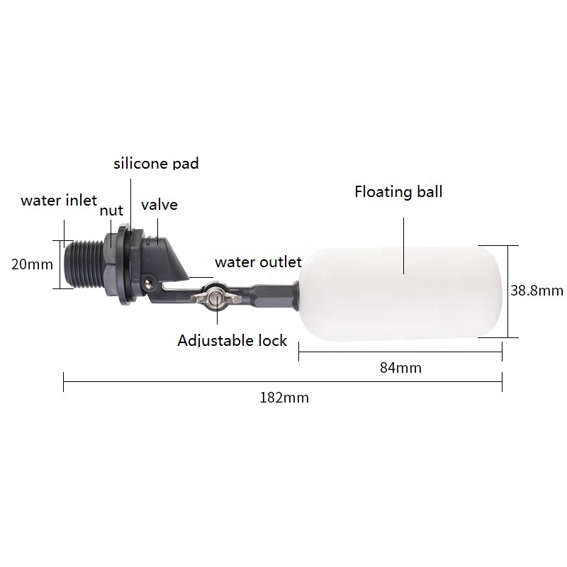 1/2 Inch Float Valve Automatic Water Replenishment Valve For Water Tank ,Humidifier.