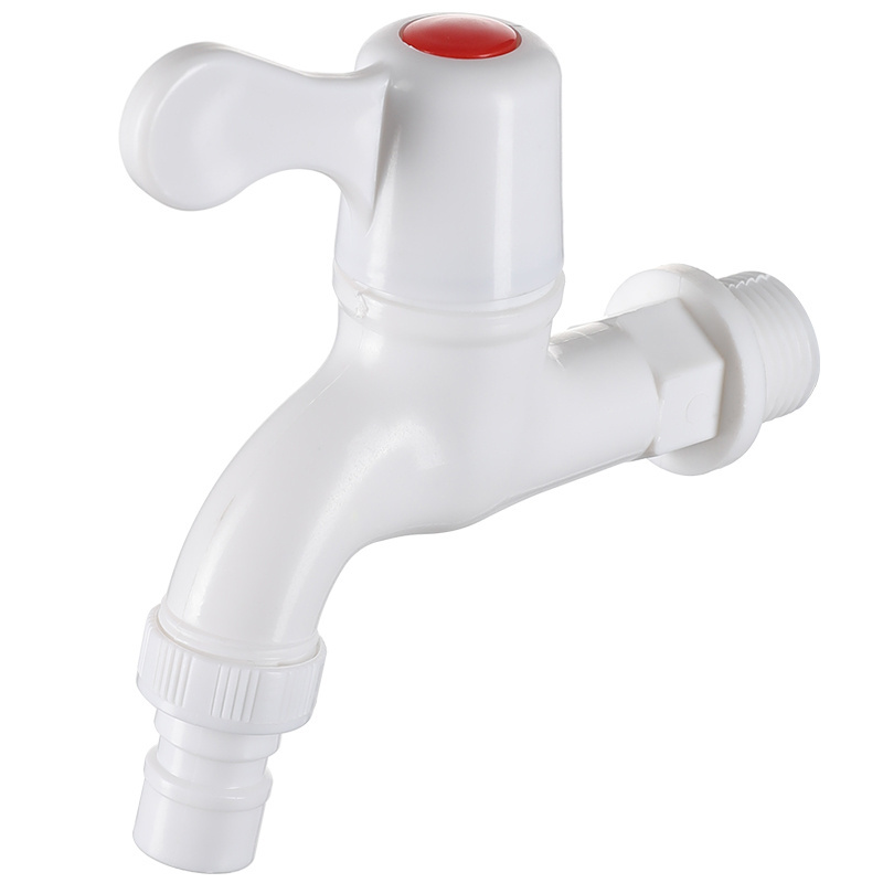 Plastic Saving Cold Water Wall PVC Tap One Way Faucet Type With Nozzle Professional Supplier Water Faucet Valve Garden Tap