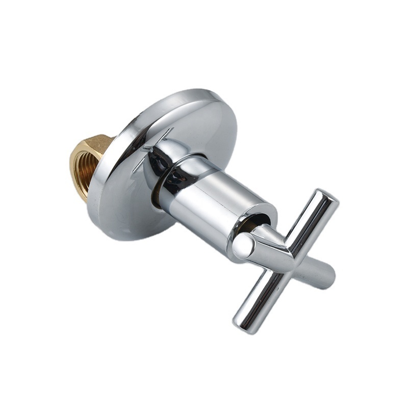 Good quality brass forged manual plumbing materials valve concealed brass stop cock ball valve In wall style