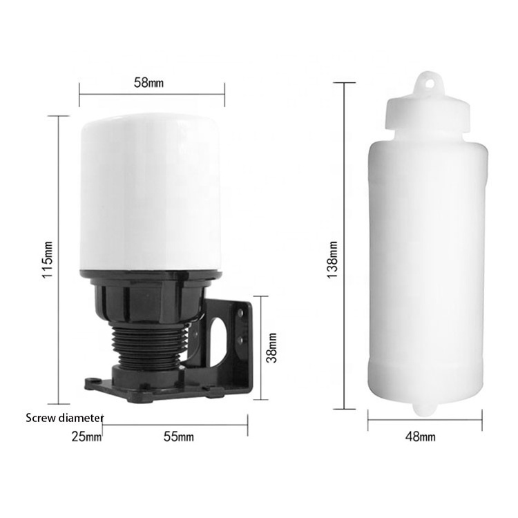 Electrical water tank level control mechanical float switch