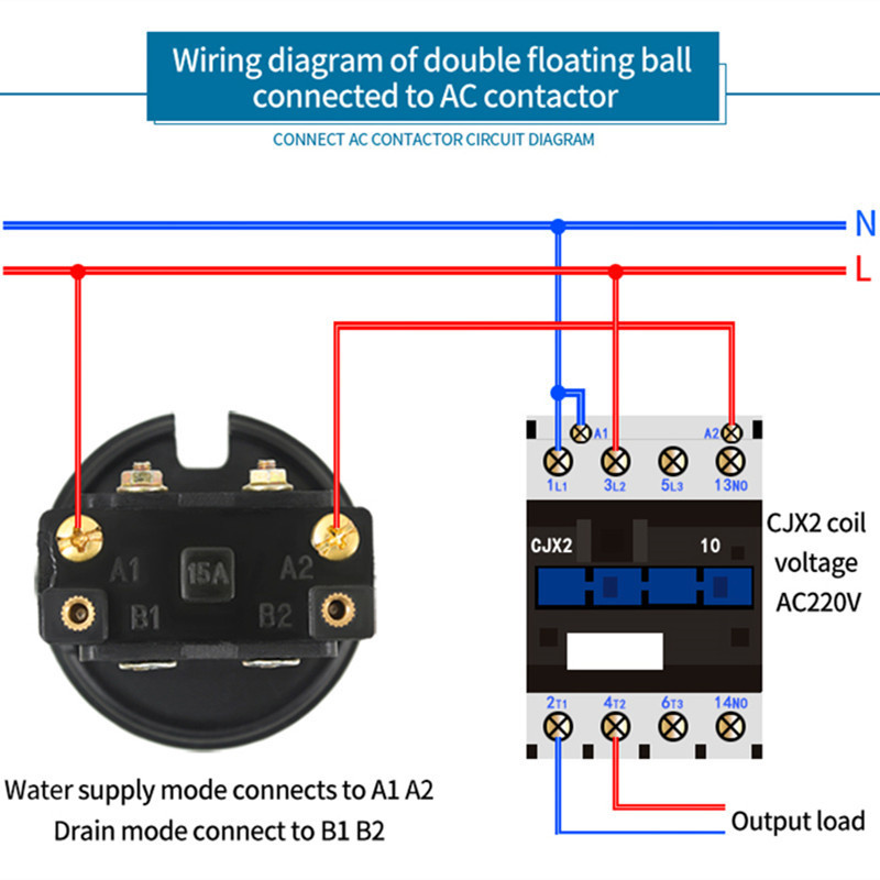 Water Float Sensor Switch Adjustable Liquid Level Controller Sensor Float Switch 70AB Pump Switch for Water Tank,Tower,Pool