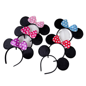 High-quality Mickey bow hair band cute mouse ear hair band children's holiday dress up performance headdress amusement park