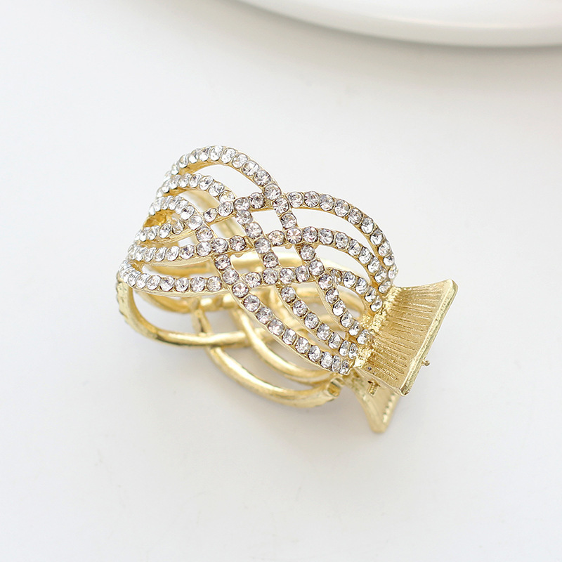 Wholesale Women's Hair Accessories Headdress Korean Hair Clips Metal Pearl Rhinestone Small Claw Clip Alloy Shark Clip