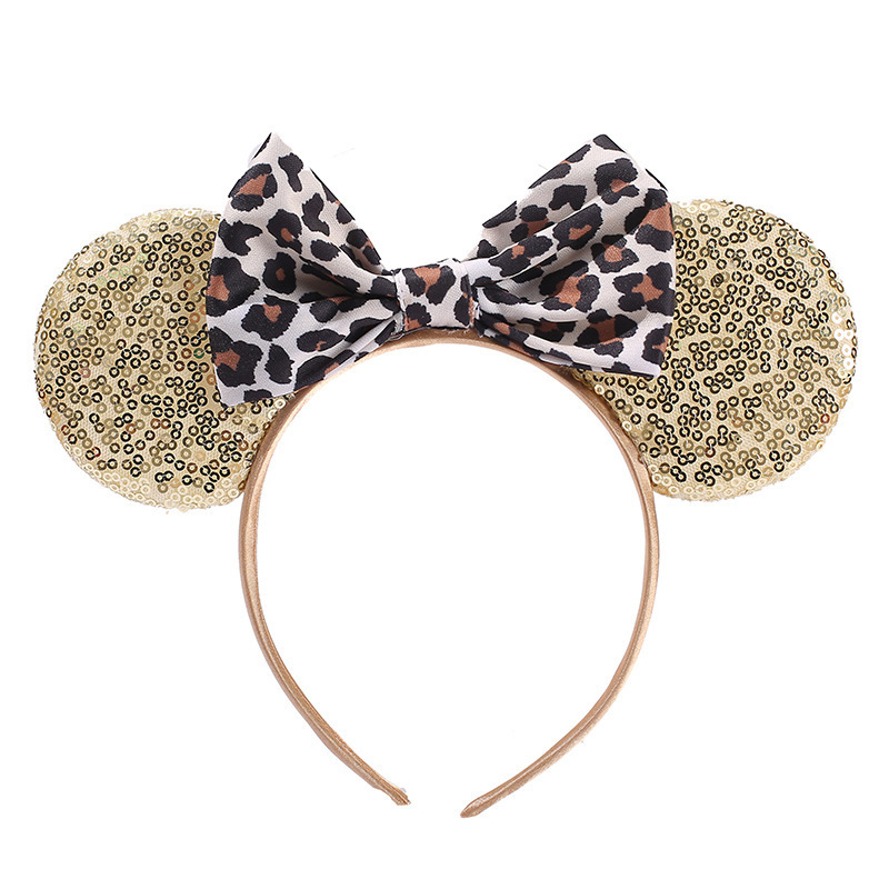 Cartoon Mickey Ears Hairband Princess snow White Sequin Prom Mouse Ears Headbands Party Gift Decoration