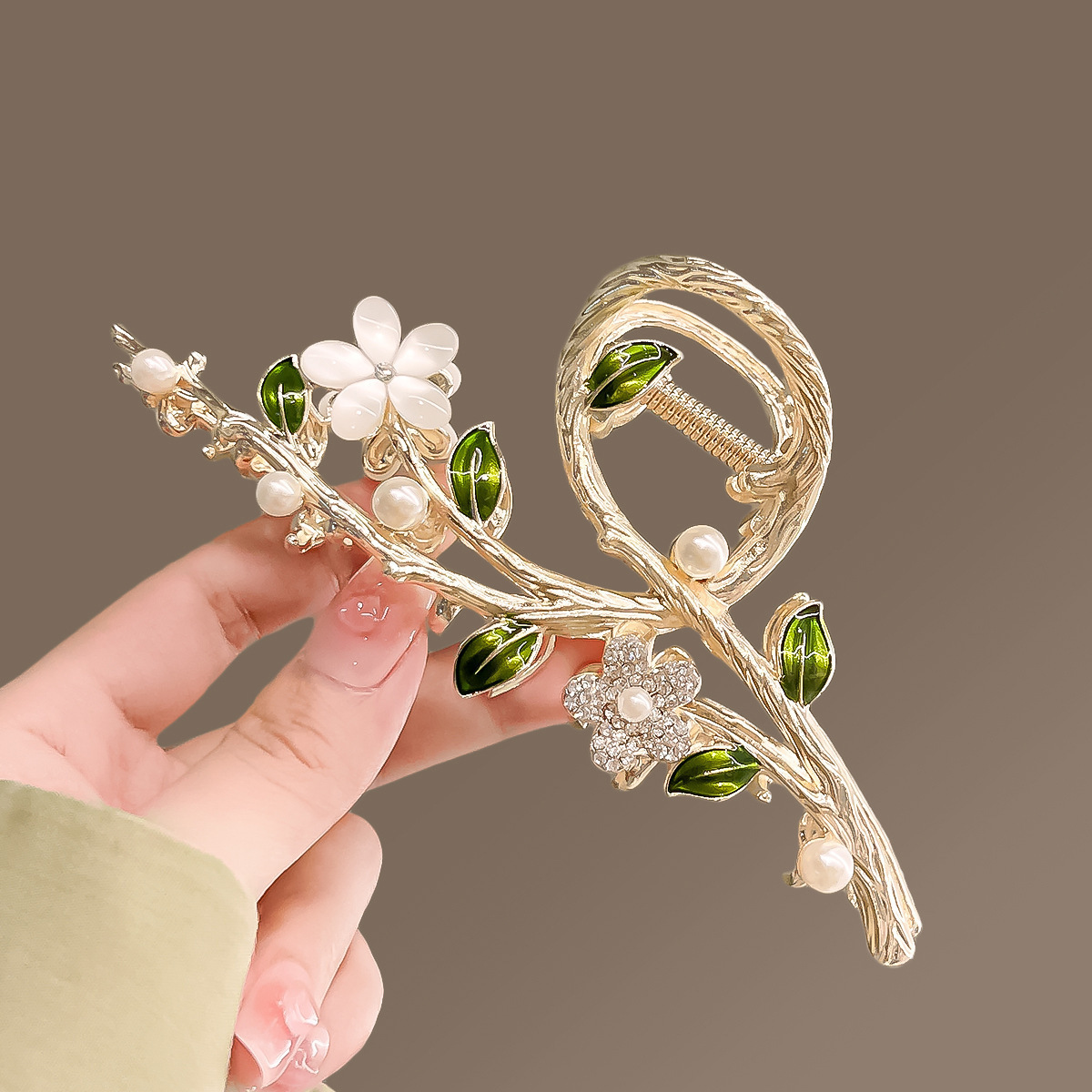 Wholesale Custom Hair Accessories Metal Flower Hair Claw For Women Jumbo Hair Claw Clip