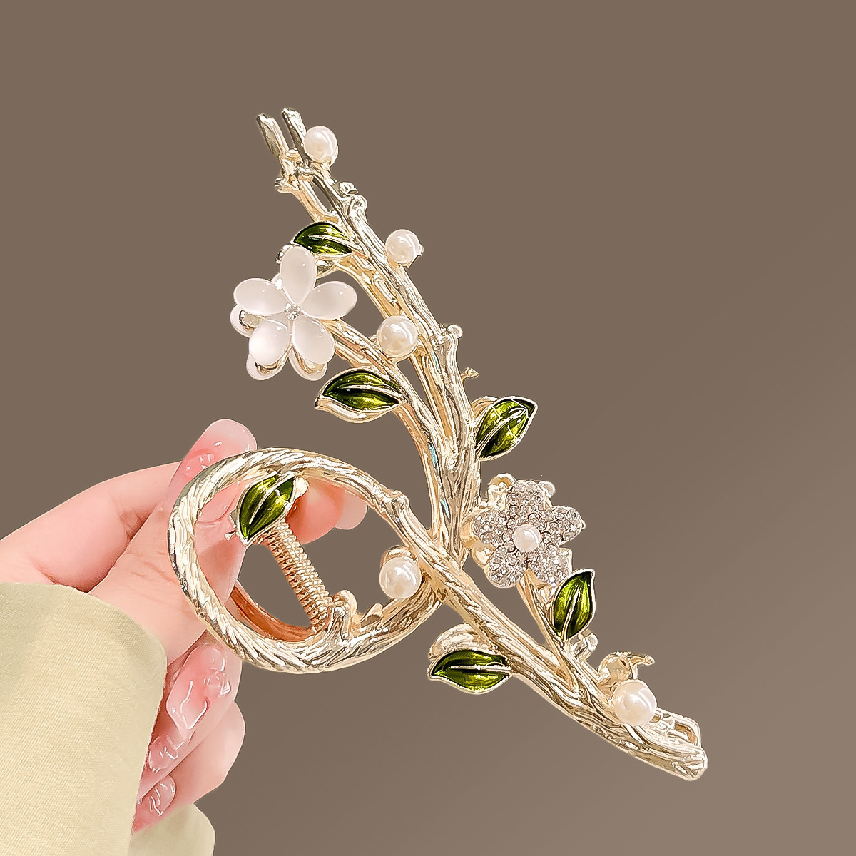 Wholesale Custom Hair Accessories Metal Flower Hair Claw For Women Jumbo Hair Claw Clip