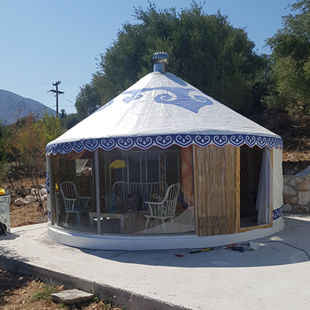 Customized outdoor waterproof aluminum yurt tents luxury mongolian yurt tents for sale