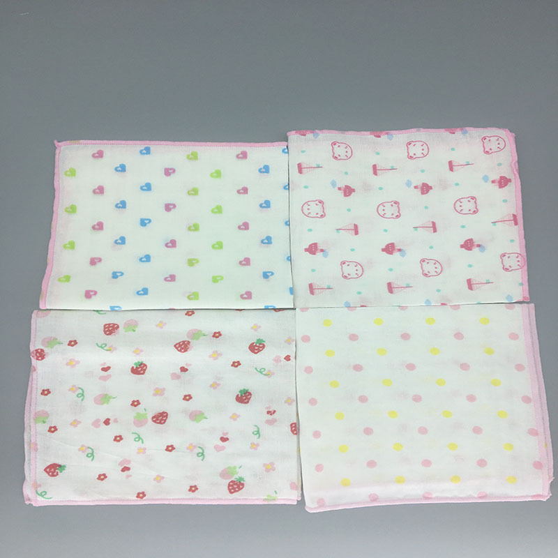 Natural bamboo Muslin baby small handkerchief 100% cotton muslin face towel baby towel organic cotton muslin face cloth