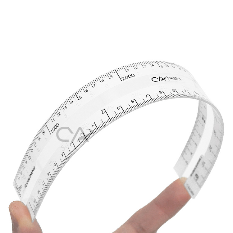 Professional measuring scale ruler  lexan resin plastic durable flexible plastic map scale ruler