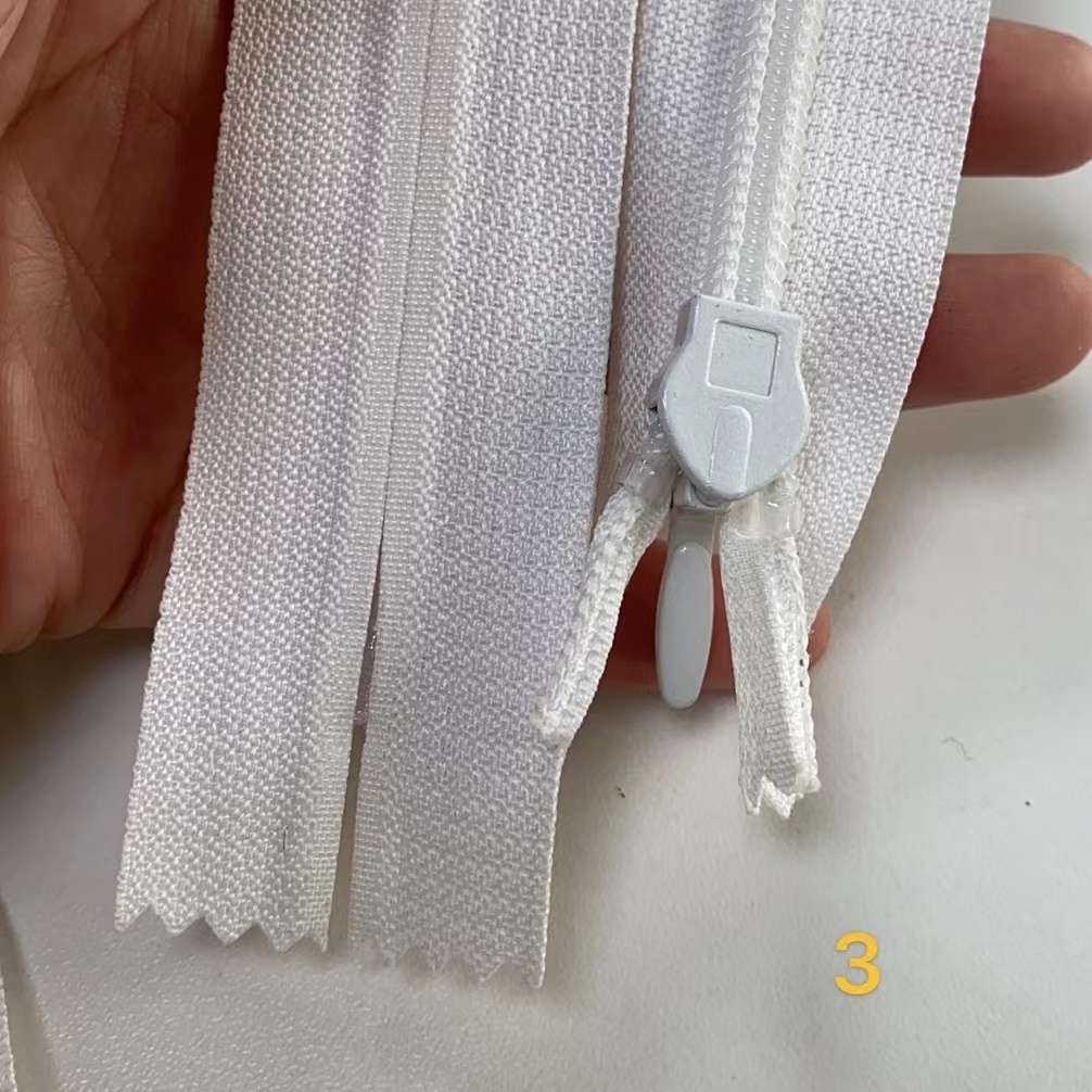 CYG 3# 5# Open End Transparent Invisible Nylon Zippers For Wedding Dress