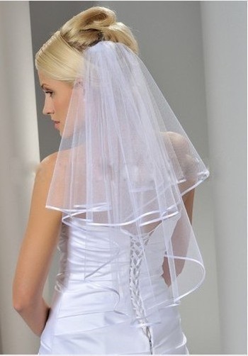 White Bridal Veil With Comb For Hen Wedding Party Veil