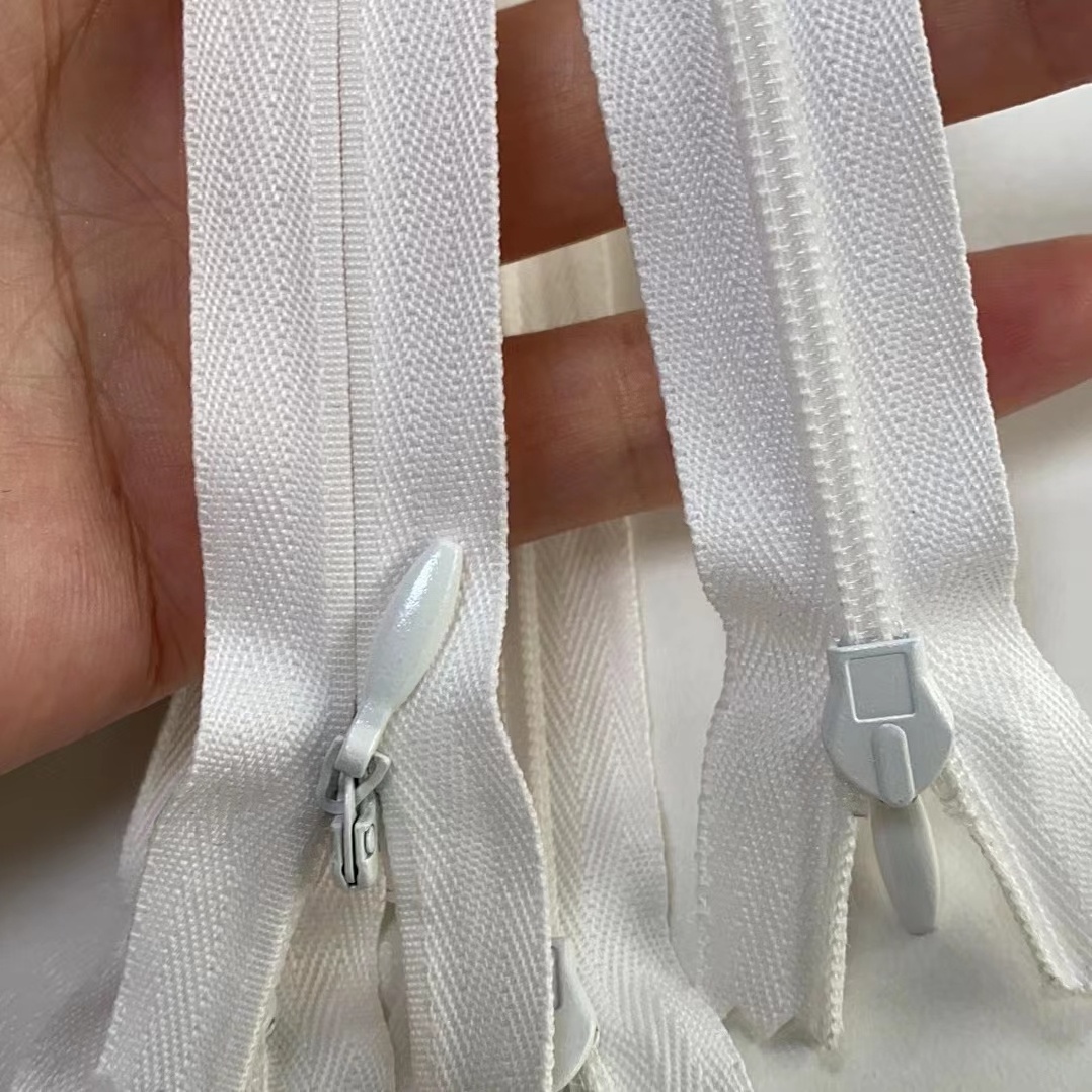 CYG 3# 5# Open End Transparent Invisible Nylon Zippers For Wedding Dress