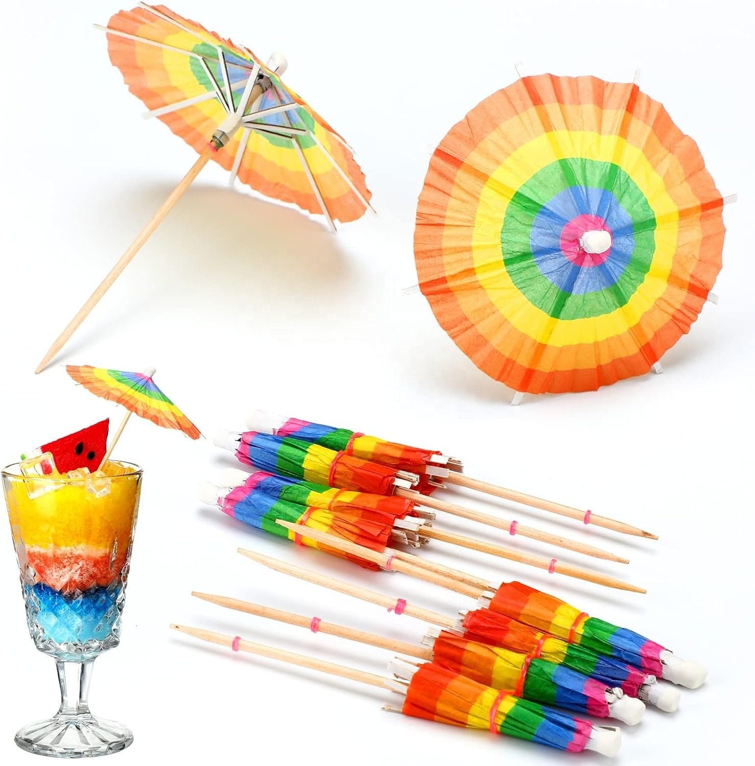 Tropical Honeycomb Cocktail Picks Cocktail Umbrella Toothpicks for Drink and Party