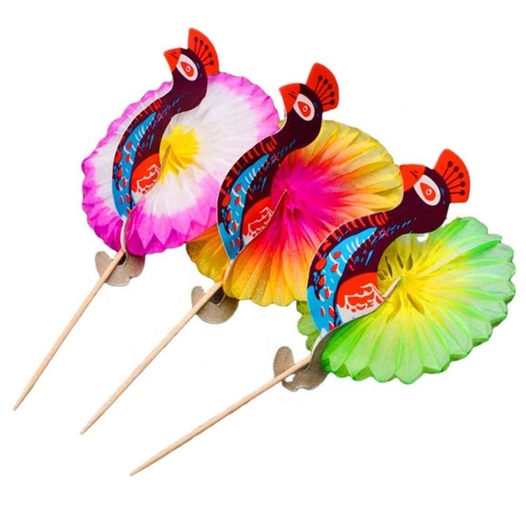 Tropical Honeycomb Cocktail Picks Cocktail Umbrella Toothpicks for Drink and Party