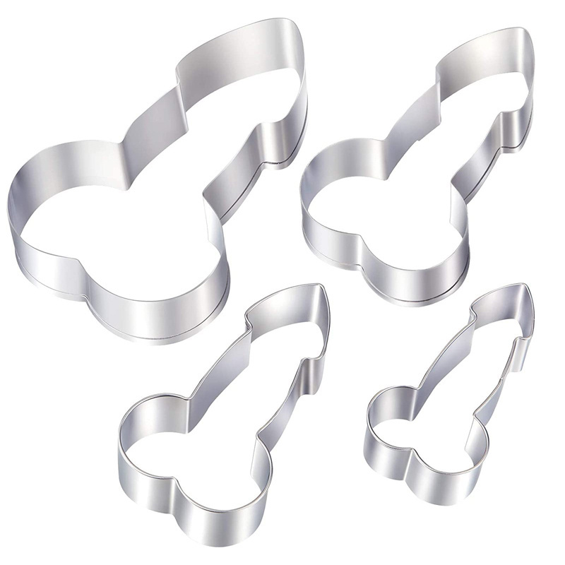 Stainless Steel Funny Shaped Biscuit Penis Cookie Cutter, Hen Party Bachelorette Party Bridal Shower Favors