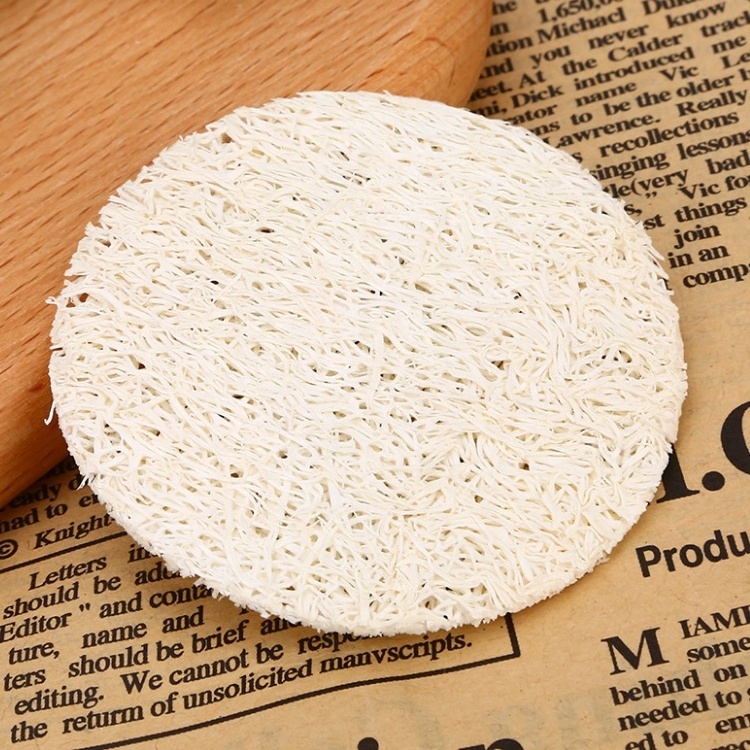 Natural Face Loofah Pad , Round  Squash Complexion Facial Loofah Exfoliating Cleansing and Makeup Remover Pad (6cm - 2.36 inches