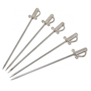 Cocktail Picks Stainless Steel Reusable Toothpicks Fruit Sticks |Sword