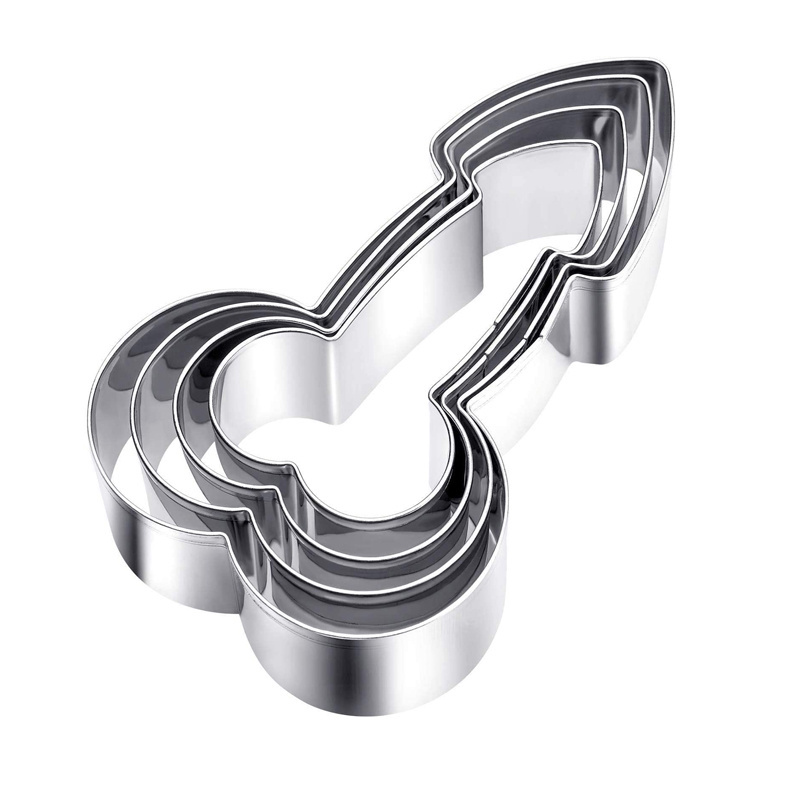 Stainless Steel Funny Shaped Biscuit Penis Cookie Cutter, Hen Party Bachelorette Party Bridal Shower Favors