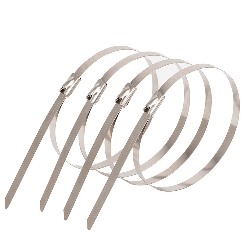 Stainless Steel Lock Steel Ball Ties Stainless Steel Zip Tie  SS304 316 marine anti-corrosion Metal zip ties