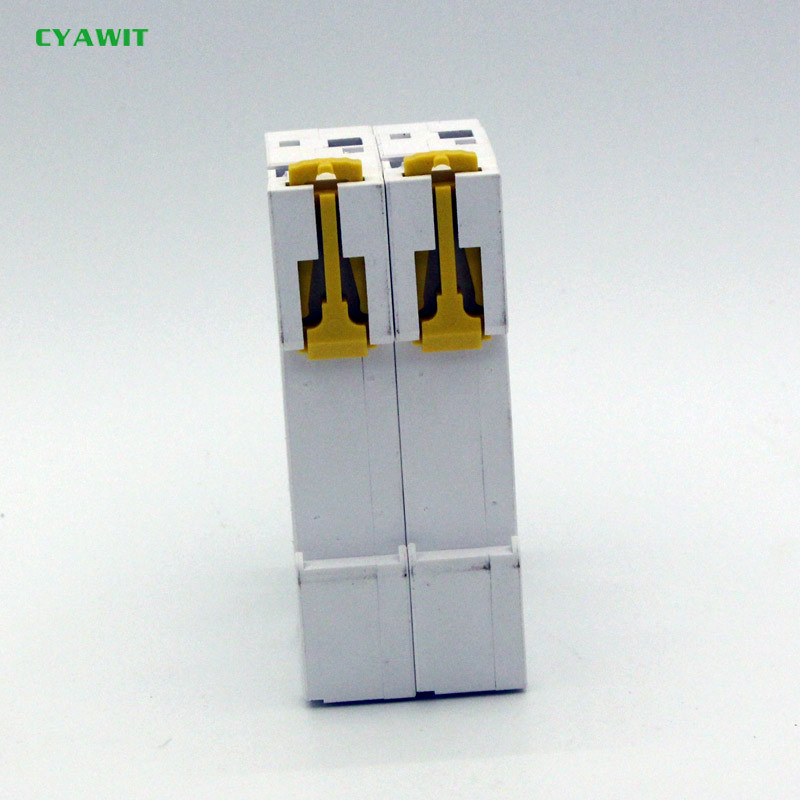 CYAWIT Changeover Switch 2P 63A 230/400VAC Modular Dual Power Manual Transfer Isolator Switch Din Rail Installation