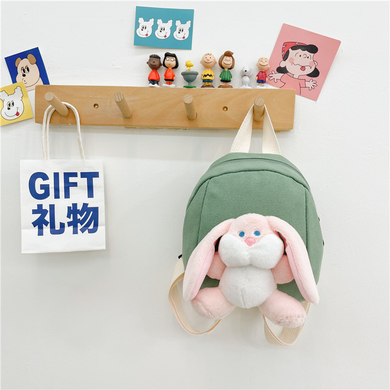 Mini Cartoon Plush Rabbit Backpack Fashionable Kindergarten Early Education Children's Cute Backpack