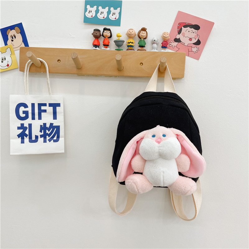 Mini Cartoon Plush Rabbit Backpack Fashionable Kindergarten Early Education Children's Cute Backpack