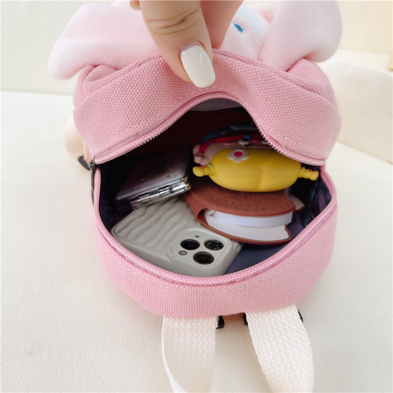 Mini Cartoon Plush Rabbit Backpack Fashionable Kindergarten Early Education Children's Cute Backpack