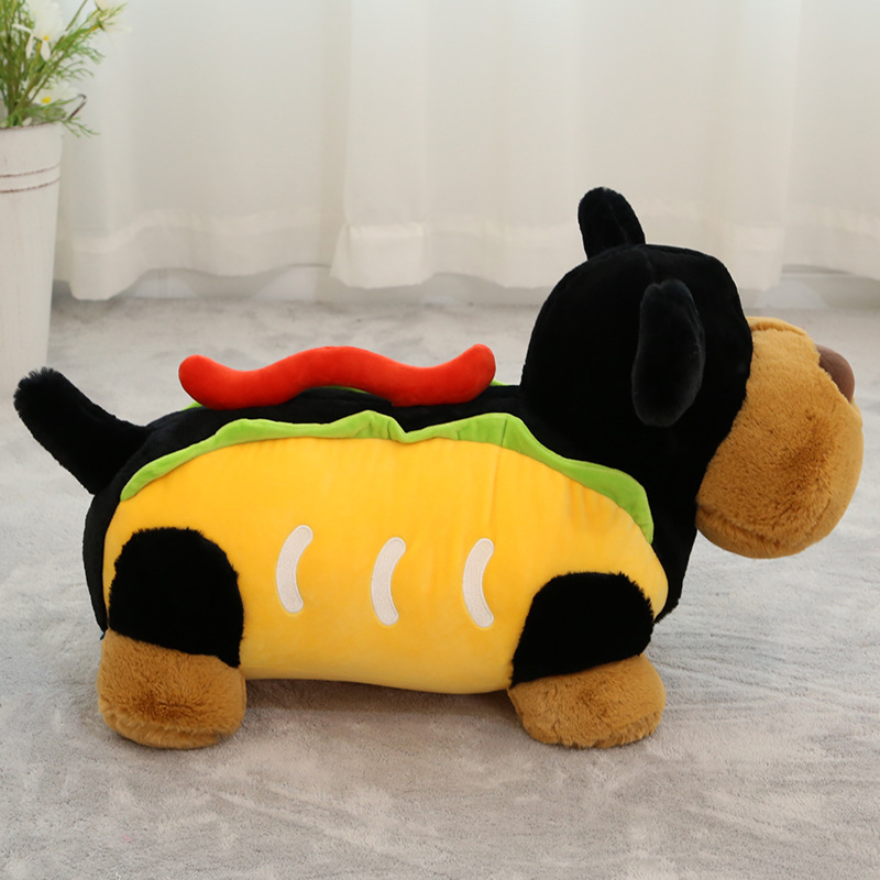 Innovative New Sausage Hot Dog plush Doll Fun Animal Food Stuffed Plush Toy Cute Burger Puppy Plush Toy