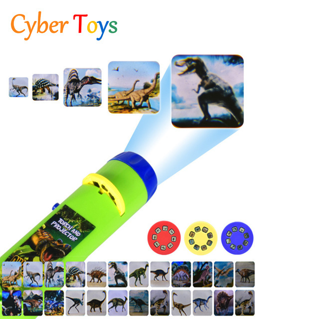 Kids Educational Portable Torch Light Toy Flashlight Dinosaur Projector Toy