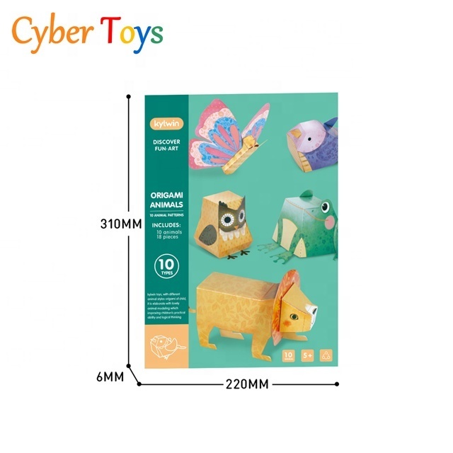 Custom Educational 3D animal origami paper folding game craft Model kit for kids