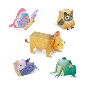 Custom Educational 3D animal origami paper folding game craft Model kit for kids