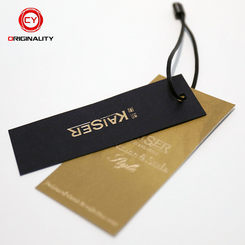 Elastic Rope Hang Tag New Design Swift Plastic Hang Paper Card Print Price Tag Labels For Clothes Garment Tags