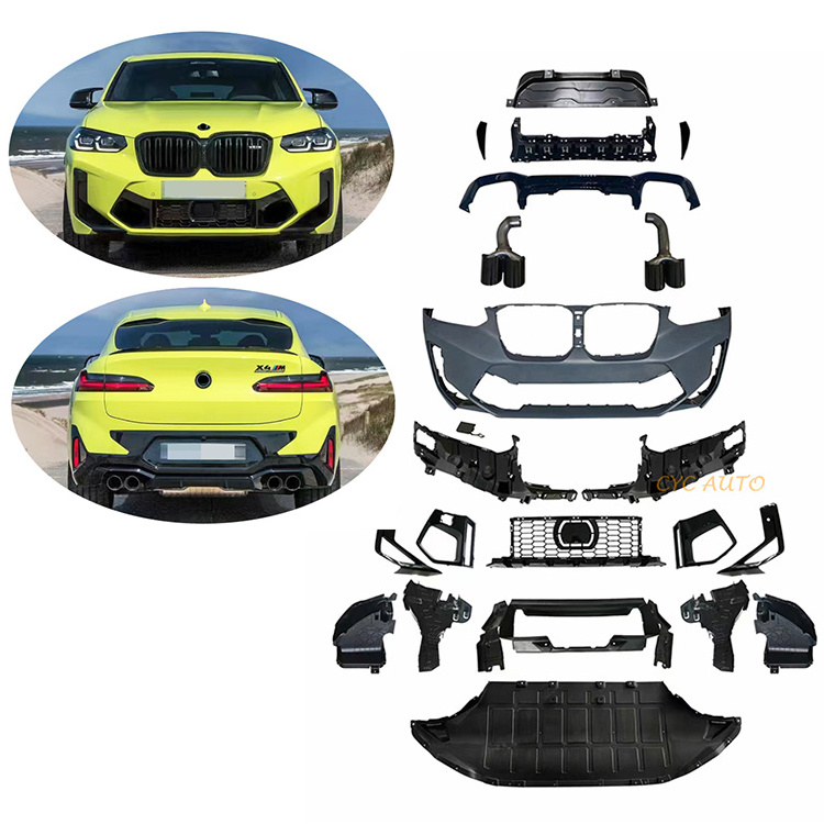 G02 upgrade to F98 X4M LCI look bodykit full set car body kit for BMW X4 G02 2021 2022+