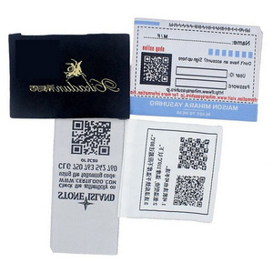 Garment Accessories Tags Manufacturer Custom Private Color Brand Logo Damask Weaving Woven Labels for Clothing