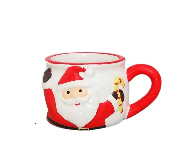 Christmas Santa Claus elk snowman designs Ceramic Tea Mugs 150ml Funny Travel Coffee Mug  Girls Boys Friends Gifts