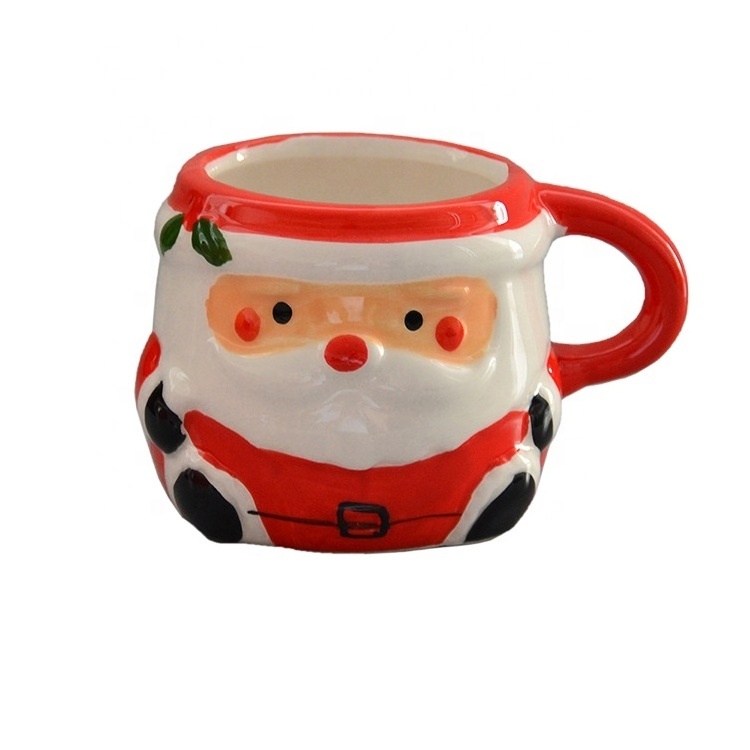 Christmas Ceramic Tea Mug Cup 150ml Funny Travel Coffee Mug Cute Santa Claus Snowman Penguin Elk Girls Boys Friends Gifts