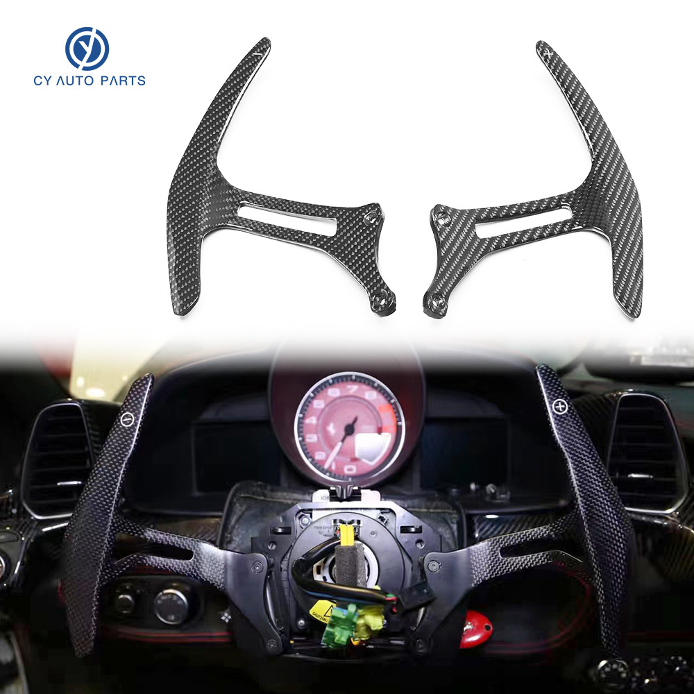 Guaranteed Quality Proper Price  Carbon Fiber Steering Wheel Paddle Shift Extension For Ferrari 458 Replace Paddles Shifter