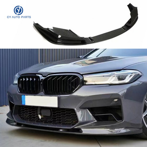 High Quality Carbon Fiber LCI Style Front Lip Bumper Chin Spoiler Splitters For BMW M5 F90