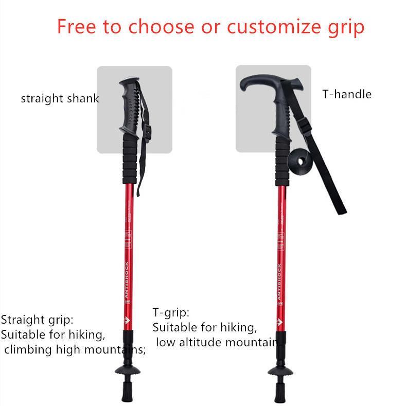 CYCHOS 2022  Wholesale  Alpenstock multi-function folding telescopic aluminum alloy ultra light walking walking stick