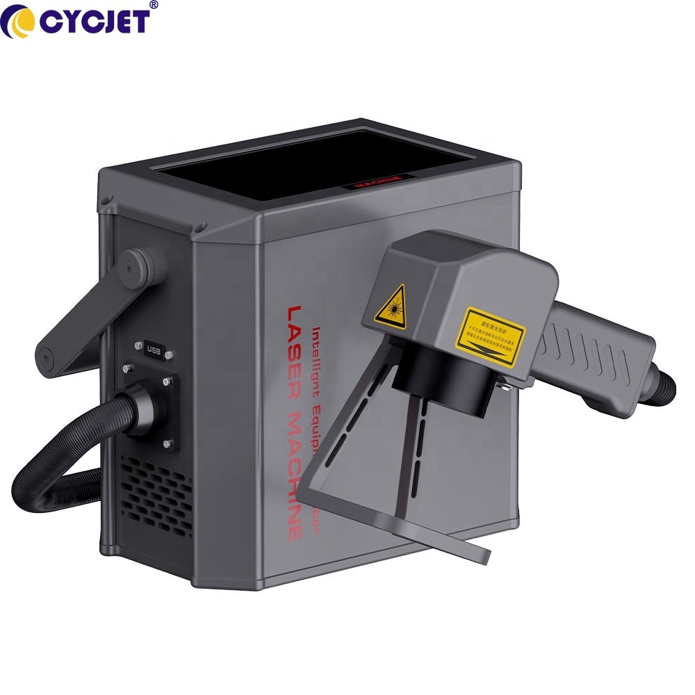 CYCJET Mini Handheld Laser Printer 20w Portable Mini Fiber Laser Marking Machine Laser Marker