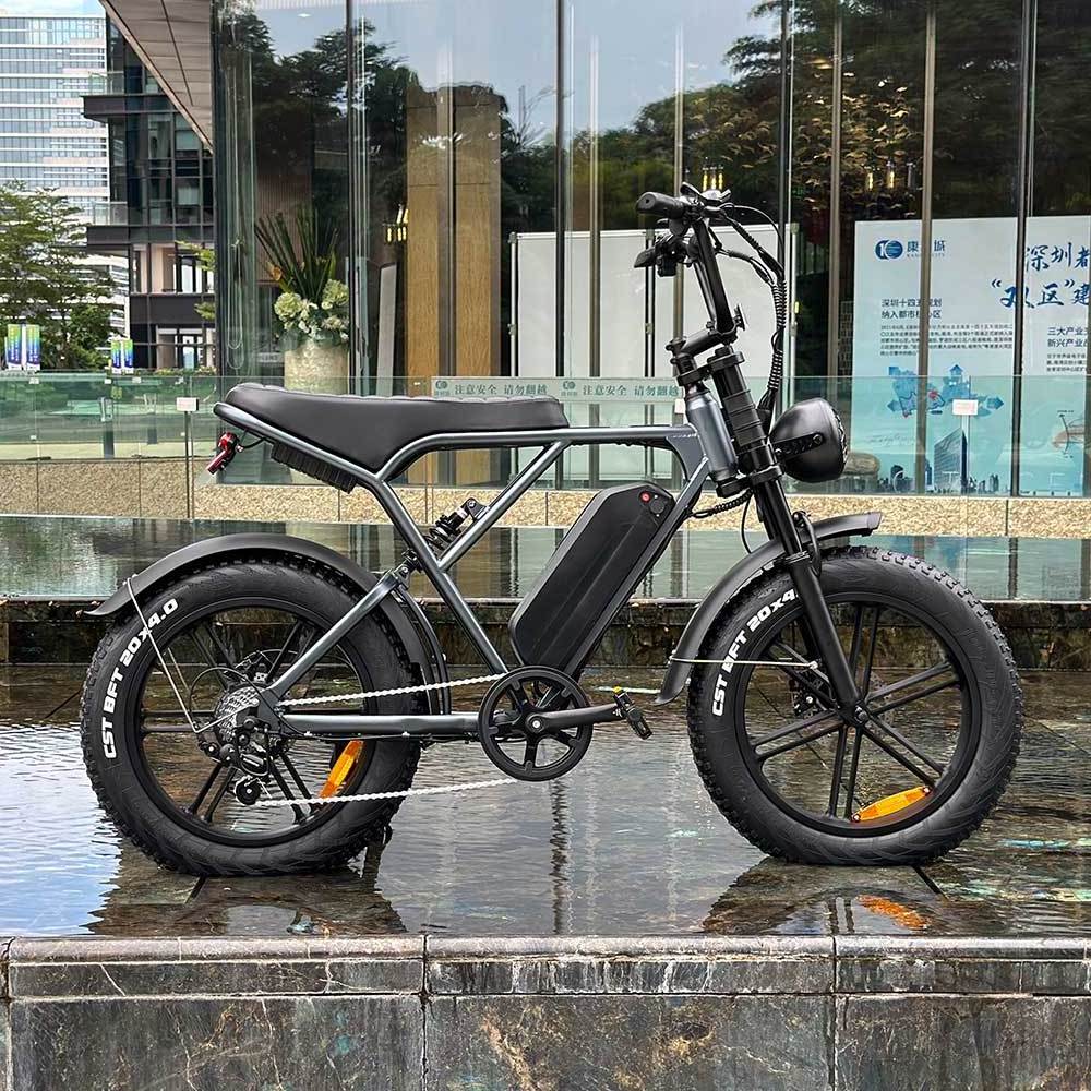 OUXI H9 Full Suspension Fat Tire Electric Bike Ready Stock 250W 750W 48v 15ah 25km/h Fatbike Bicycle Off Road City Ebike